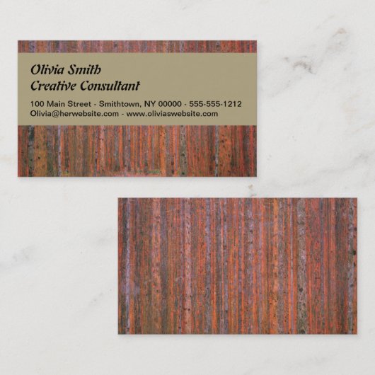 Gustav Klimt Fir Forest Tannenwald Red Trees Visitekaartje (Voorkant / Achterkant)