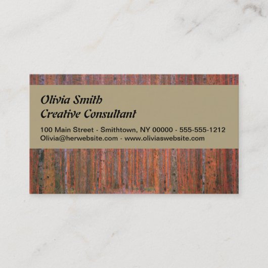 Gustav Klimt Fir Forest Tannenwald Red Trees Visitekaartje (Voorkant)