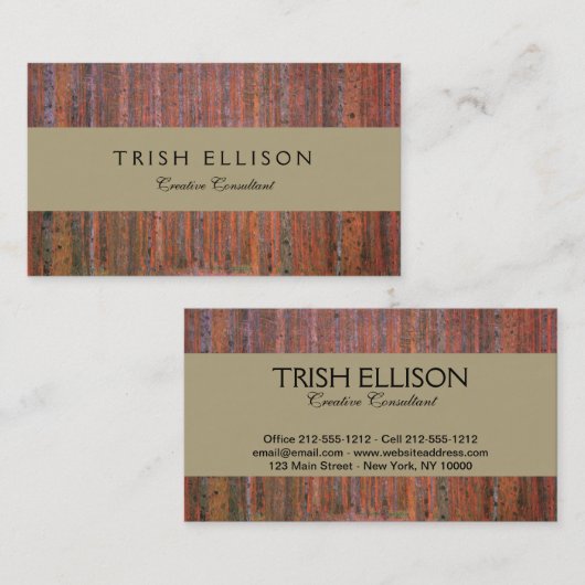 Gustav Klimt Fir Forest Tannenwald Red Trees Visitekaartje (Voorkant / Achterkant)