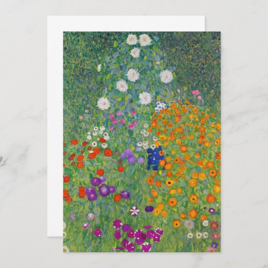 Gustav Klimt Flower Garden  Art (Voorkant / Achterkant)
