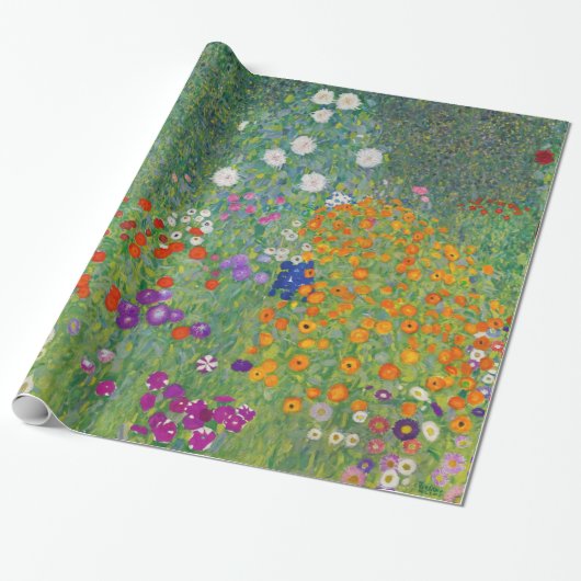 Gustav Klimt Flower Garden  Art Cadeaupapier (Uitgerold)