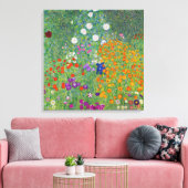 Gustav Klimt Flower Garden Art Canvas Afdruk (Insitu (Woonkamer))