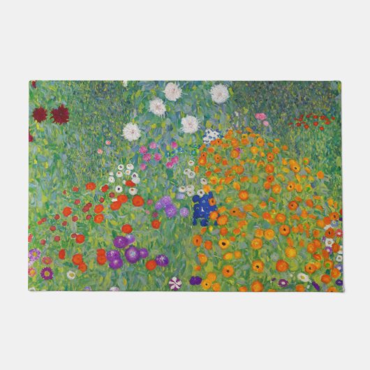 Gustav Klimt Flower Garden Art Deurmat (Voorkant)