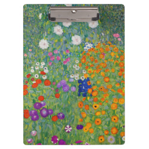 Gustav Klimt Flower Garden  Art Klembord