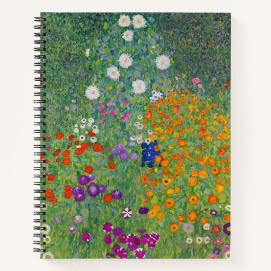 Gustav Klimt Flower Garden  Art Notitieboek (Voorkant)