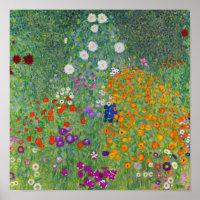 Gustav Klimt Flower Garden  Art