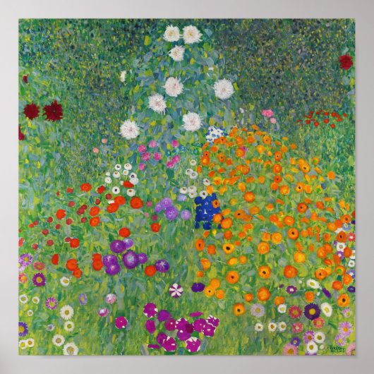 Gustav Klimt Flower Garden  Art Poster (Voorkant)