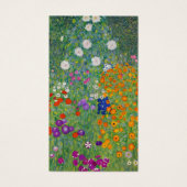 Gustav Klimt Flower Garden Art Visitekaartje (Voorkant)