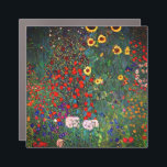 Gustav Klimt Flower Garden Automagneet<br><div class="desc">Car Magnet met Boerderij van het olieverf van Gustav Klimt met zonnebloemen (1907). Een prachtige tuin van zonnebloemen en voortreffelijke blauwe,  rode,  paarse,  roze en witte bloemen. Een groot geschenk voor fans van Art Nouveau en Oostenrijkse kunst.</div>