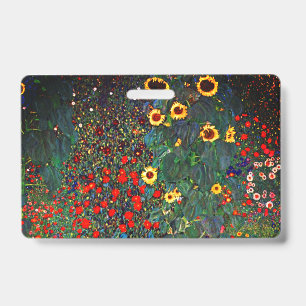 Gustav Klimt Flower Garden Badge