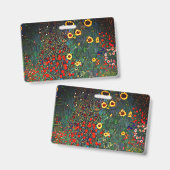 Gustav Klimt Flower Garden Badge (Voor- en achterkant)