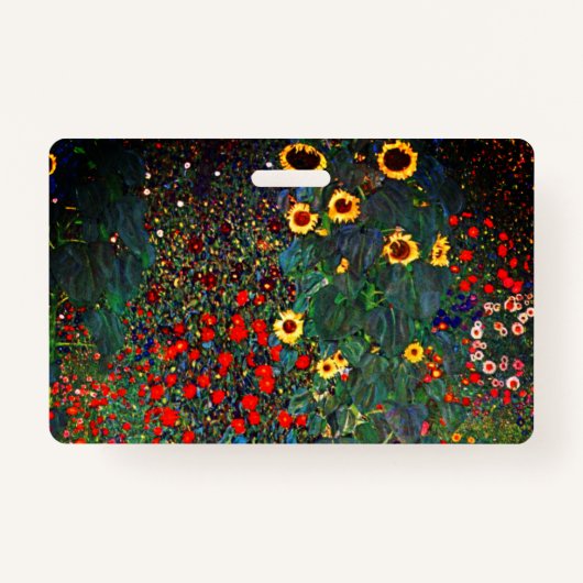 Gustav Klimt Flower Garden Badge (Voorkant)