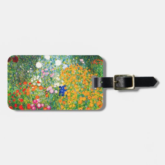 Gustav Klimt Flower Garden Bagagelabel (Voorkant horizontaal)