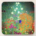 Gustav Klimt Flower Garden Bier Onderzetter<br><div class="desc">Onderzetters met oliefilter van Gustav Klimt (1906). Een prachtige tuin van paarse,  rode,  witte,  blauwe en oranje bloemen. Een groot geschenk voor fans van Art Nouveau en Oostenrijkse kunst.</div>