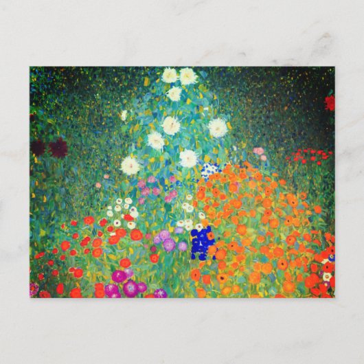 Gustav Klimt Flower Garden Briefkaart (Voorkant)