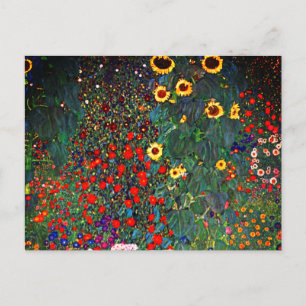 Gustav Klimt Flower Garden Briefkaart