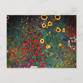 Gustav Klimt Flower Garden Briefkaart (Voorkant)