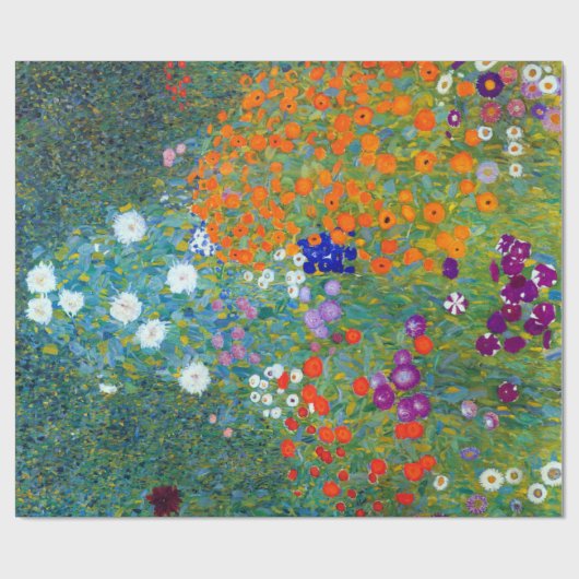 Gustav Klimt Flower Garden Cadeaupapier (Vlak)