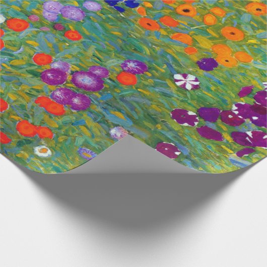 Gustav Klimt Flower Garden Cadeaupapier (Hoek)