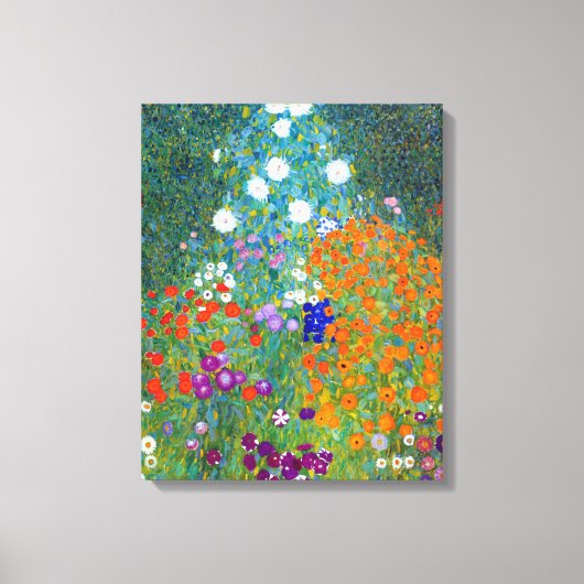 Gustav Klimt Flower Garden Canvas Afdruk (Voorkant)