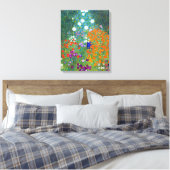 Gustav Klimt Flower Garden Canvas Afdruk (Insitu (Slaapkamer))