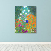Gustav Klimt Flower Garden Canvas Afdruk (Insitu (Houten vloer))