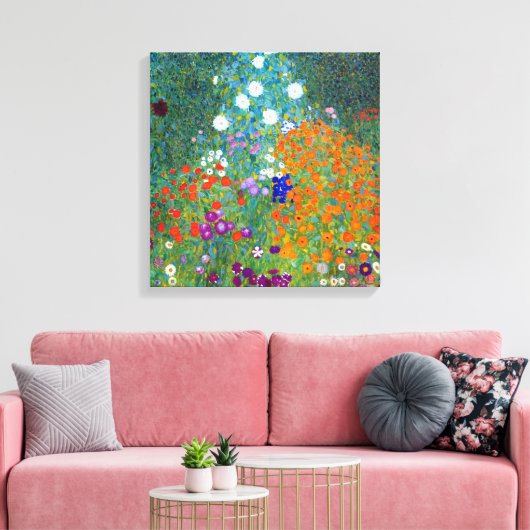 Gustav Klimt Flower Garden Canvas Afdruk (Insitu (Woonkamer))