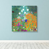 Gustav Klimt Flower Garden Canvas Afdruk (Insitu (Houten vloer))