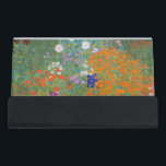 Gustav Klimt Flower Garden Cottage Natuur Bureau Visitekaartjeshouders<br><div class="desc">Een prachtig tuinschilderij - dit is een klassiek schilderij van Gustav Klimt,  genaamd Cottage Garden,  of Bauergarten,  1907,  dat is een close-up van een bloementuin,  een kleurrijk bloemschilderij.</div>