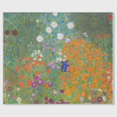 Gustav Klimt Flower Garden Cottage Natuur Cadeaupapier (Vlak)