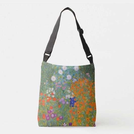 Gustav Klimt Flower Garden Cottage Natuur Crossbody Tas (Voorkant)