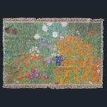 Gustav Klimt Flower Garden Cottage Natuur Deken<br><div class="desc">Een prachtig tuinschilderij - dit is een klassiek schilderij van Gustav Klimt,  genaamd Cottage Garden,  of Bauergarten,  1907,  dat is een close-up van een bloementuin,  een kleurrijk bloemschilderij.</div>