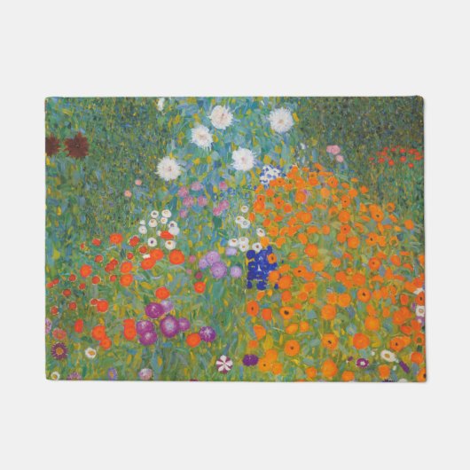 Gustav Klimt Flower Garden Cottage Natuur Deurmat (Voorkant)