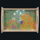 Gustav Klimt Flower Garden Cottage Natuur Dienblad<br><div class="desc">Een prachtig tuinschilderij - dit is een klassiek schilderij van Gustav Klimt,  genaamd Cottage Garden,  of Bauergarten,  1907,  dat is een close-up van een bloementuin,  een kleurrijk bloemschilderij.</div>