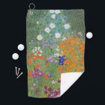 Gustav Klimt Flower Garden Cottage Natuur Golfhanddoek<br><div class="desc">Een prachtig tuinschilderij - dit is een klassiek schilderij van Gustav Klimt,  genaamd Cottage Garden,  of Bauergarten,  1907,  dat is een close-up van een bloementuin,  een kleurrijk bloemschilderij.</div>