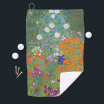 Gustav Klimt Flower Garden Cottage Natuur Golfhanddoek<br><div class="desc">Een prachtig tuinschilderij - dit is een klassiek schilderij van Gustav Klimt,  genaamd Cottage Garden,  of Bauergarten,  1907,  dat is een close-up van een bloementuin,  een kleurrijk bloemschilderij.</div>