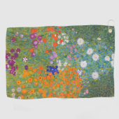 Gustav Klimt Flower Garden Cottage Natuur Golfhanddoek (Horizontaal)