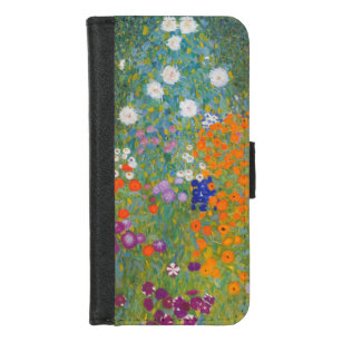 Gustav Klimt Flower Garden Cottage Natuur iPhone 8/7 Portemonnee Hoesje