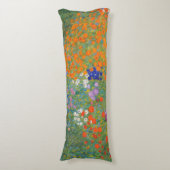 Gustav Klimt Flower Garden Cottage Natuur Lichaamskussen (Voorkant Verticaal)