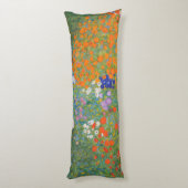 Gustav Klimt Flower Garden Cottage Natuur Lichaamskussen (Achterkant (Verticaal))