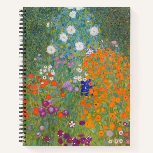 Gustav Klimt Flower Garden Cottage Natuur Notitieboek (Voorkant)
