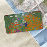 Gustav Klimt Flower Garden Cottage Natuur Nummerplaat<br><div class="desc">Een prachtig tuinschilderij - dit is een klassiek schilderij van Gustav Klimt,  genaamd Cottage Garden,  of Bauergarten,  1907,  dat is een close-up van een bloementuin,  een kleurrijk bloemschilderij.</div>