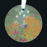 Gustav Klimt Flower Garden Cottage Natuur Ornament<br><div class="desc">Een prachtig tuinschilderij - dit is een klassiek schilderij van Gustav Klimt,  genaamd Cottage Garden,  of Bauergarten,  1907,  dat is een close-up van een bloementuin,  een kleurrijk bloemschilderij.</div>