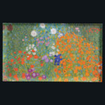 Gustav Klimt Flower Garden Cottage Natuur Plaatskaart Houder<br><div class="desc">Een prachtig tuinschilderij - dit is een klassiek schilderij van Gustav Klimt,  genaamd Cottage Garden,  of Bauergarten,  1907,  dat is een close-up van een bloementuin,  een kleurrijk bloemschilderij.</div>