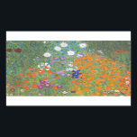 Gustav Klimt Flower Garden Cottage Natuur Rechthoekige Sticker<br><div class="desc">Een prachtig tuinschilderij - dit is een klassiek schilderij van Gustav Klimt,  genaamd Cottage Garden,  of Bauergarten,  1907,  dat is een close-up van een bloementuin,  een kleurrijk bloemschilderij.</div>