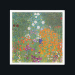 Gustav Klimt Flower Garden Cottage Natuur Servet<br><div class="desc">Een prachtig tuinschilderij - dit is een klassiek schilderij van Gustav Klimt,  genaamd Cottage Garden,  of Bauergarten,  1907,  dat is een close-up van een bloementuin,  een kleurrijk bloemschilderij.</div>