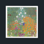 Gustav Klimt Flower Garden Cottage Natuur Servet<br><div class="desc">Een prachtig tuinschilderij - dit is een klassiek schilderij van Gustav Klimt,  genaamd Cottage Garden,  of Bauergarten,  1907,  dat is een close-up van een bloementuin,  een kleurrijk bloemschilderij.</div>