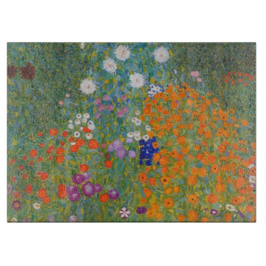 Gustav Klimt Flower Garden Cottage Natuur Snijplank (Voorkant)