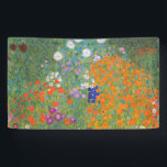 Gustav Klimt Flower Garden Cottage Natuur Spandoek<br><div class="desc">Een prachtig tuinschilderij - dit is een klassiek schilderij van Gustav Klimt,  genaamd Cottage Garden,  of Bauergarten,  1907,  dat is een close-up van een bloementuin,  een kleurrijk bloemschilderij.</div>