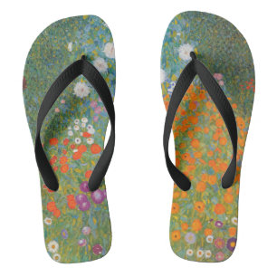 Gustav Klimt Flower Garden Cottage Natuur Teenslippers